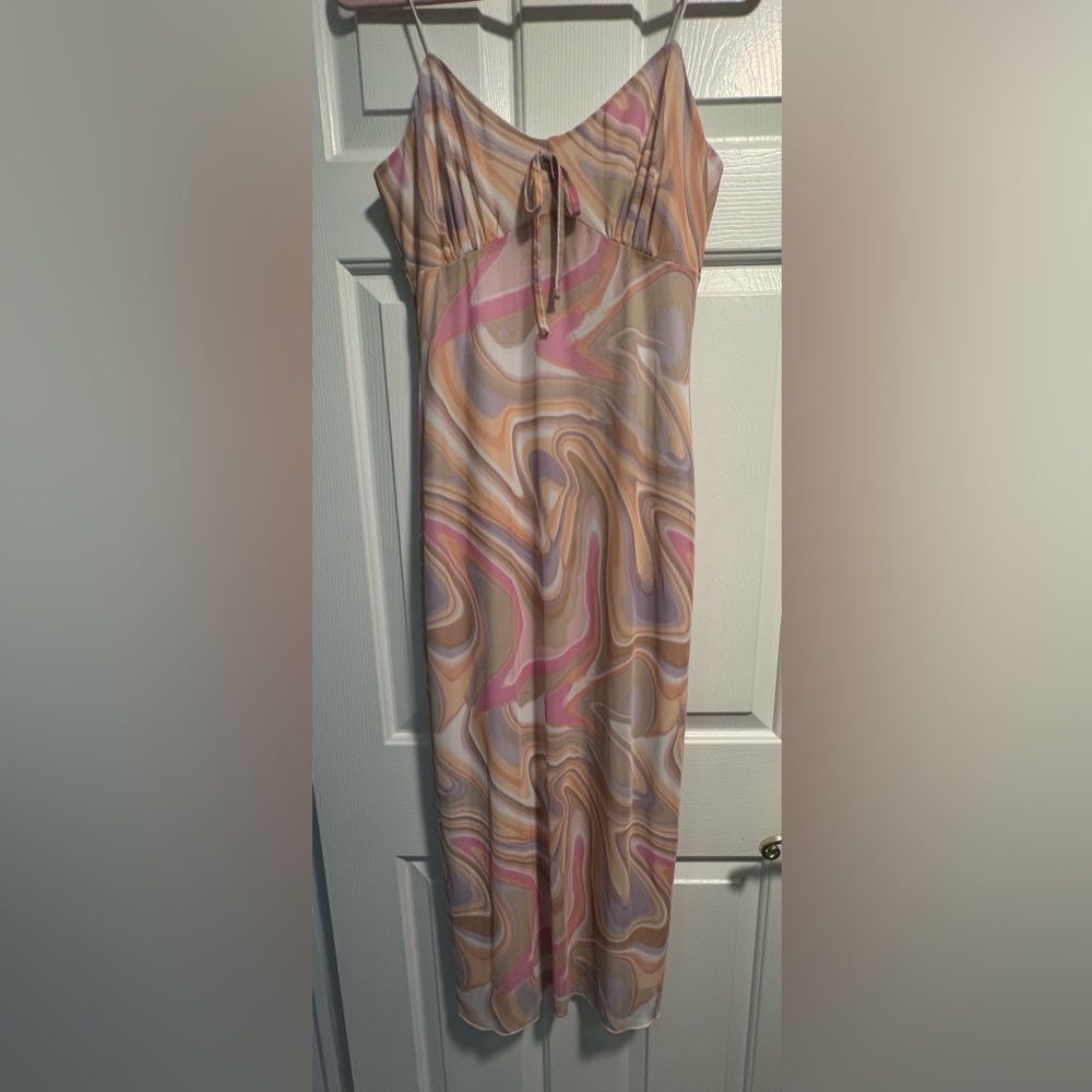No Comment juniors sleeveless bow midi dress size XL